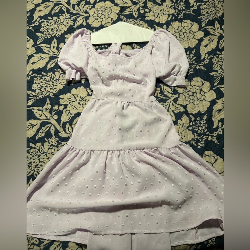 Lavender dress with back out